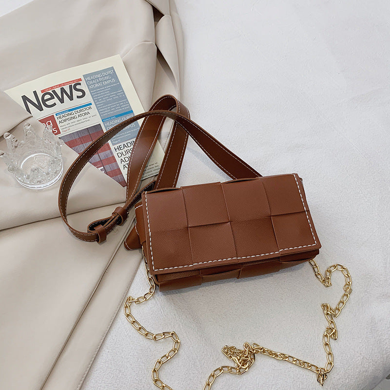 Square hand-sewn waist bag chest bag crossbody bag