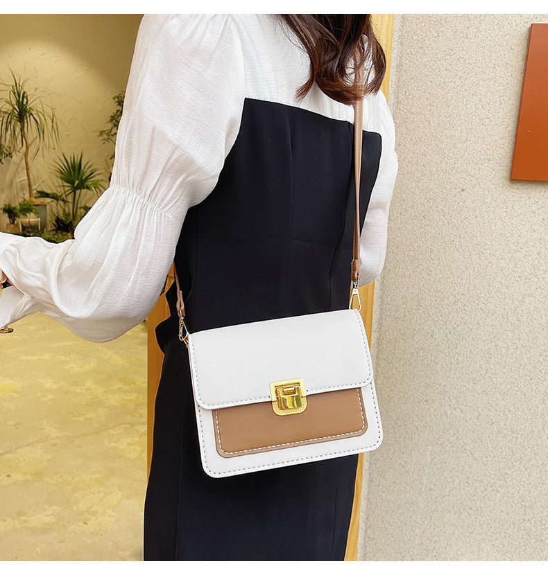 Handmade color matching high-end gift crossbody bag small square bag