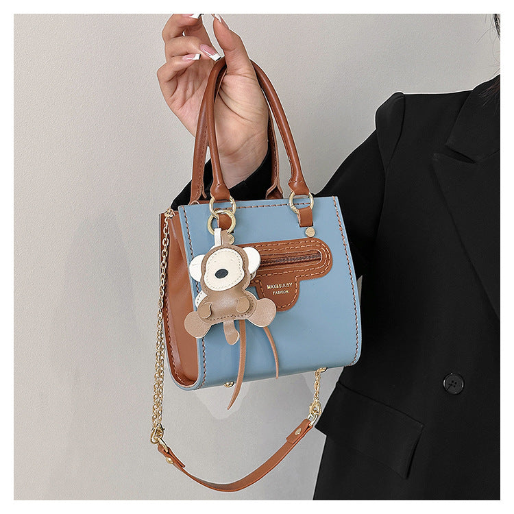 Creative gift contrast color small square bag crossbody bag for girlfriend