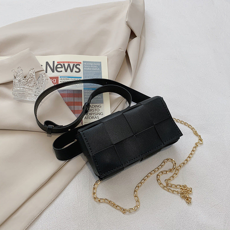 Square hand-sewn waist bag chest bag crossbody bag