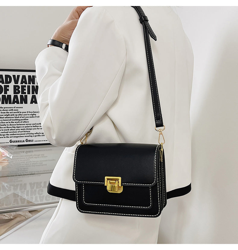 Handmade color matching high-end gift crossbody bag small square bag