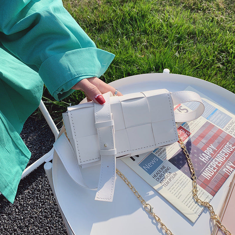 Square hand-sewn waist bag chest bag crossbody bag