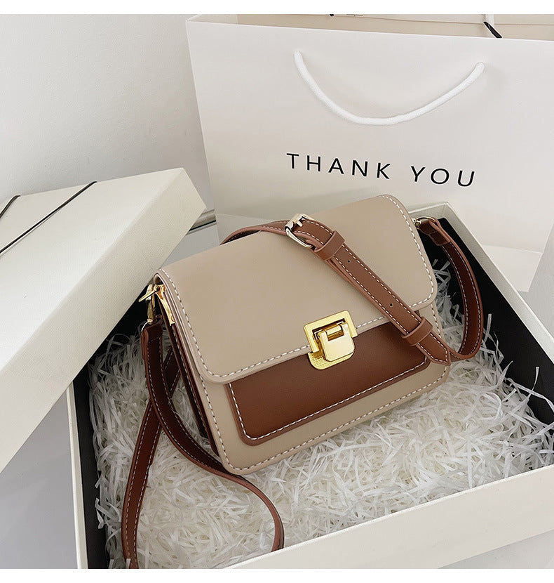 Handmade color matching high-end gift crossbody bag small square bag