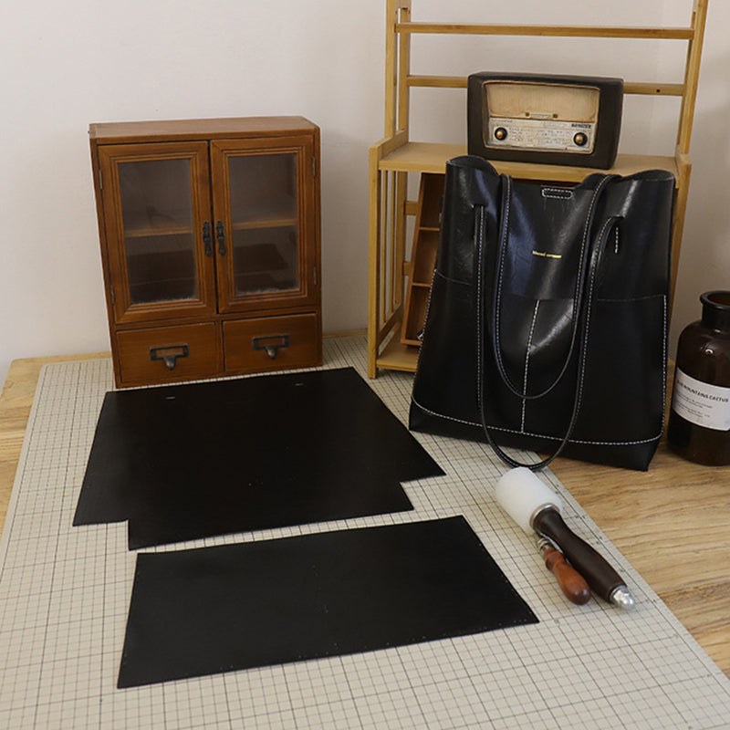 Hand-sewn tote bag simple basket shoulder bag