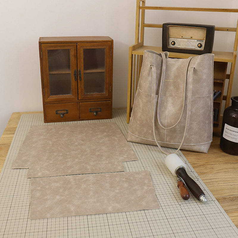 Hand-sewn tote bag simple basket shoulder bag