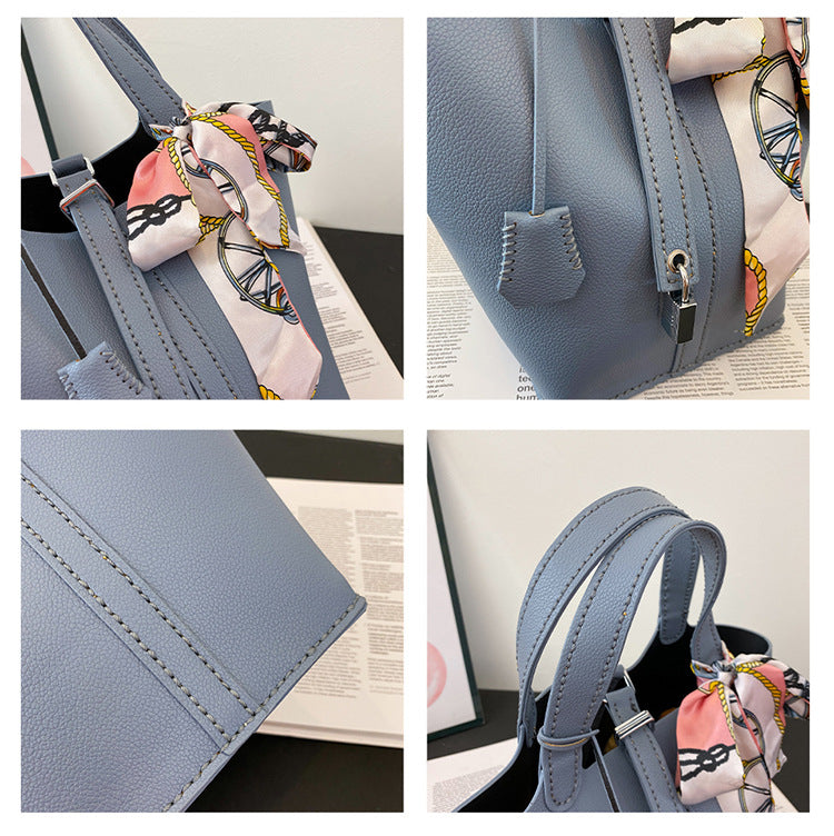 Handmade large capacity textured retro handbag gift