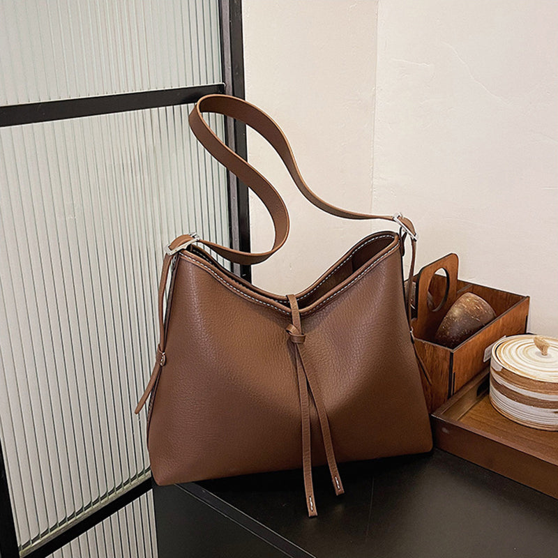 Handsewn shoulder bag with DIY material, perfect as a thoughtful gift