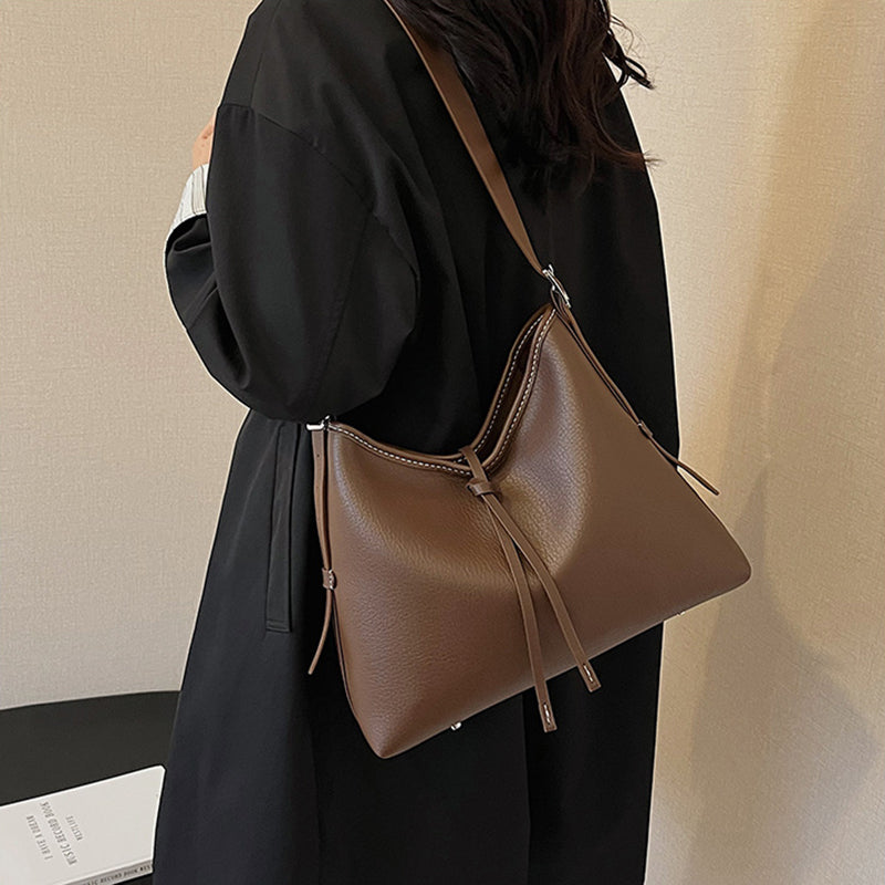 Handsewn shoulder bag with DIY material, perfect as a thoughtful gift