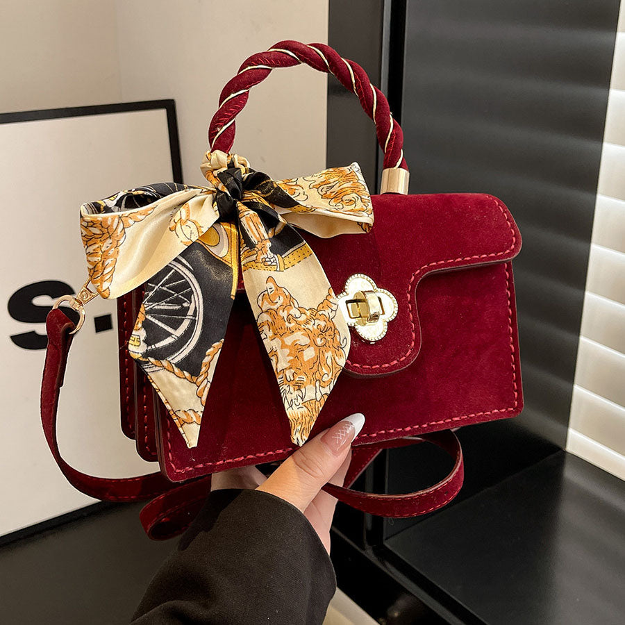 Handmade| Suede small square bag