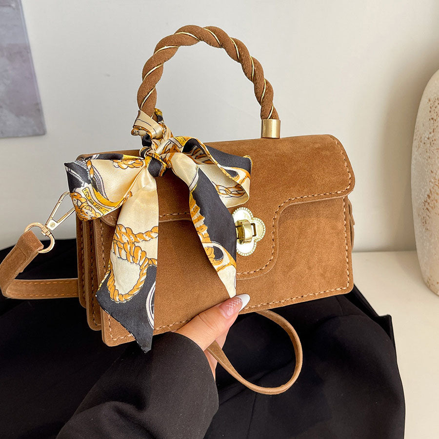 Handmade| Suede small square bag