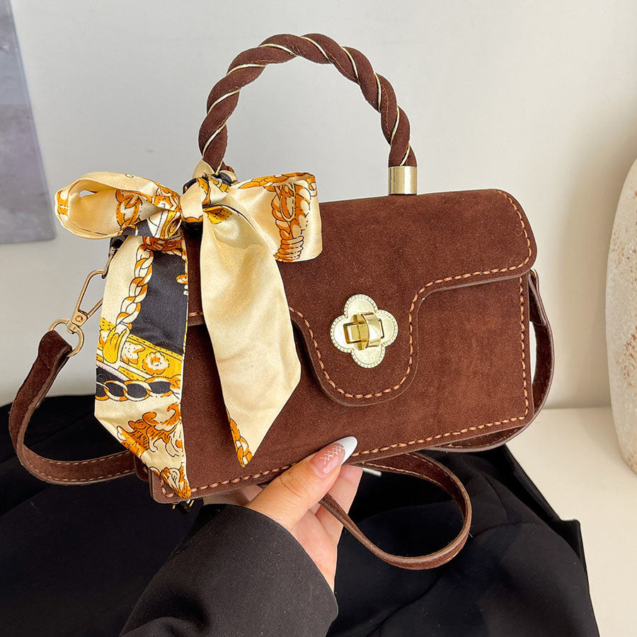 Handmade| Suede small square bag