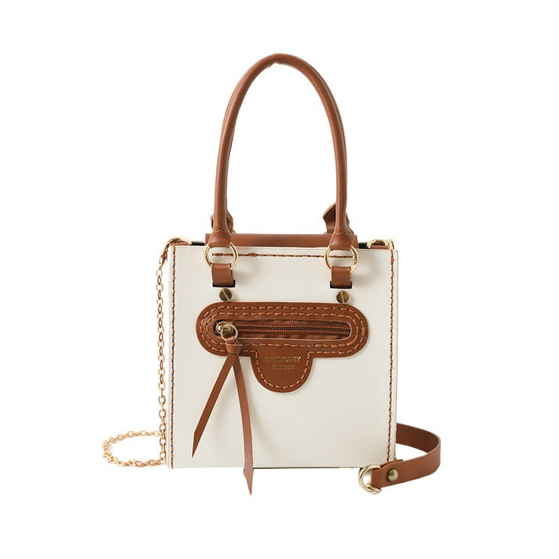 Creative gift contrast color small square bag crossbody bag for girlfriend