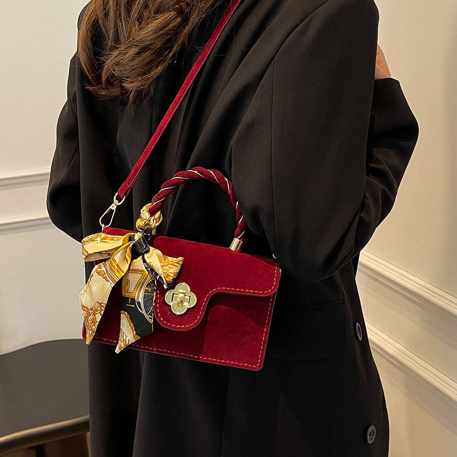 Handmade| Suede small square bag