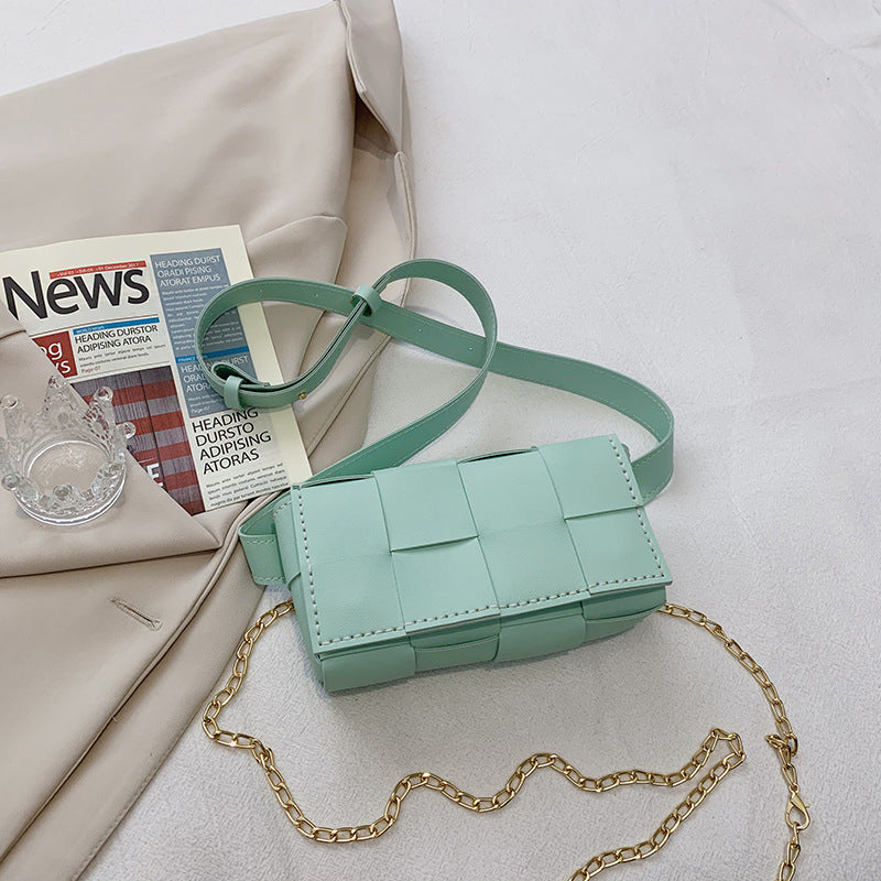 Square hand-sewn waist bag chest bag crossbody bag