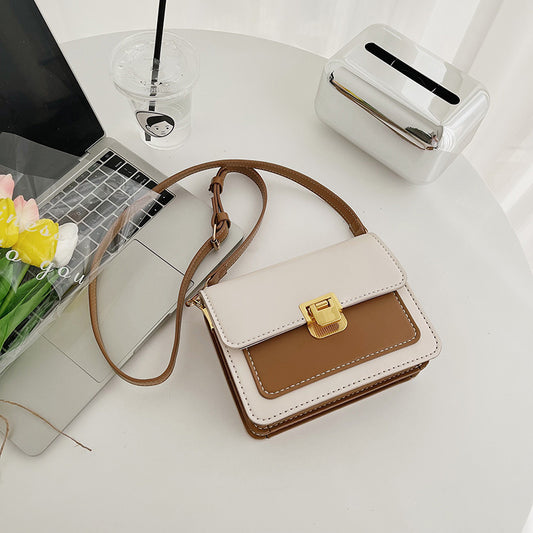 Handmade color matching high-end gift crossbody bag small square bag