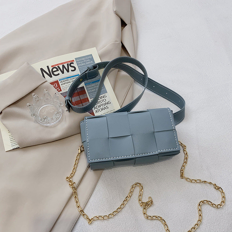 Square hand-sewn waist bag chest bag crossbody bag
