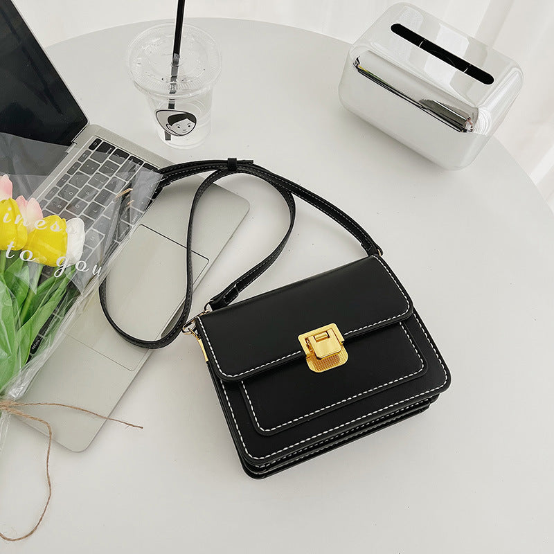 Handmade color matching high-end gift crossbody bag small square bag