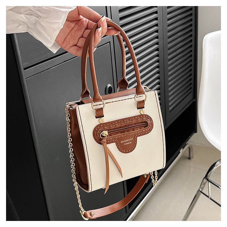 Creative gift contrast color small square bag crossbody bag for girlfriend