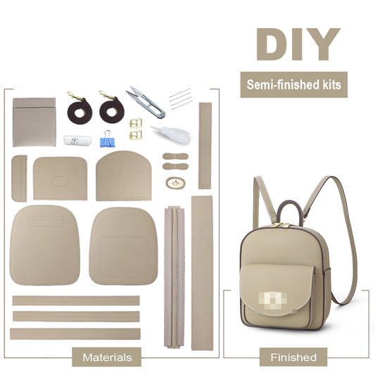New leather fashion backpack utility bag diy material bag