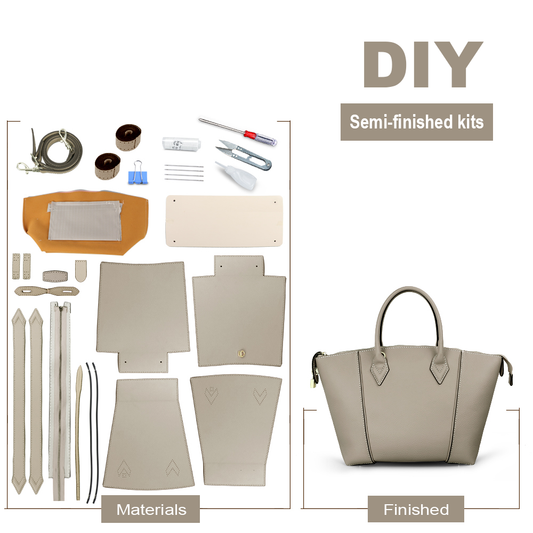 Hand-sewn DIY tote bag material kit