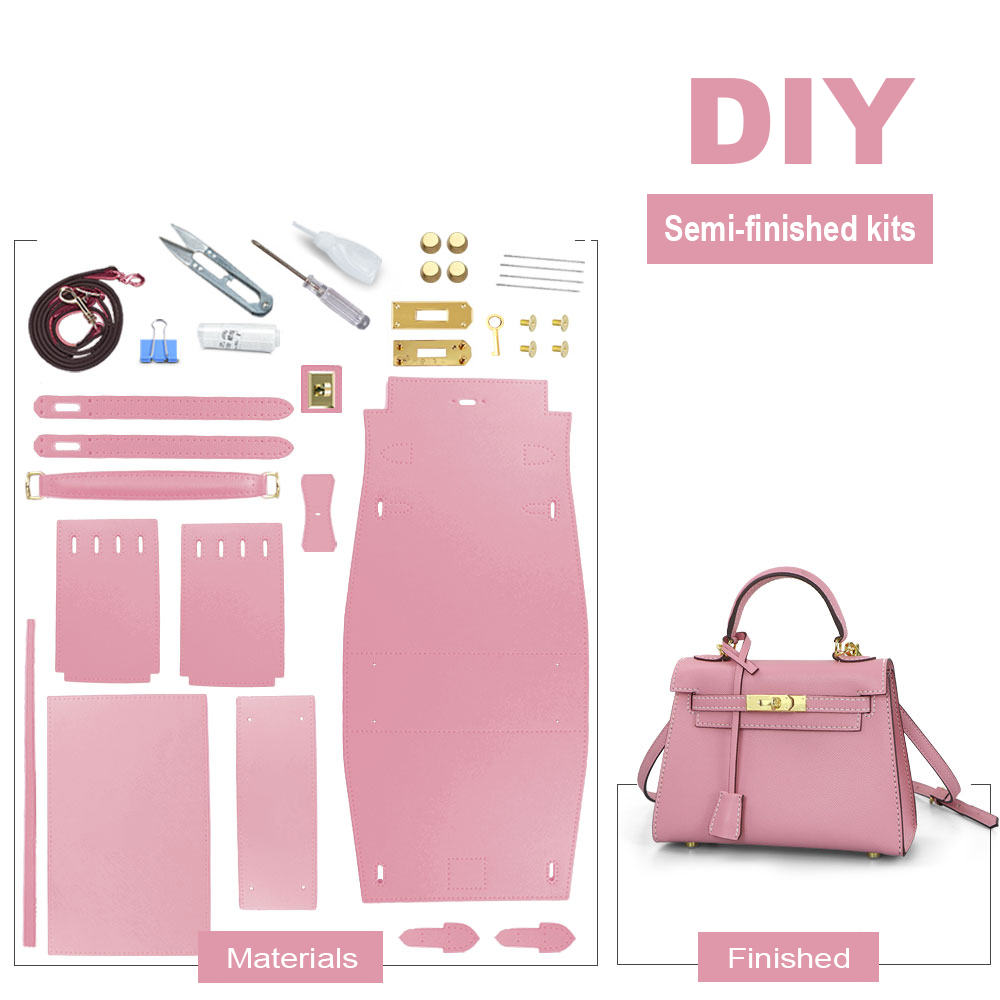 Genuine leather Kelly bag handmade shoulder bag