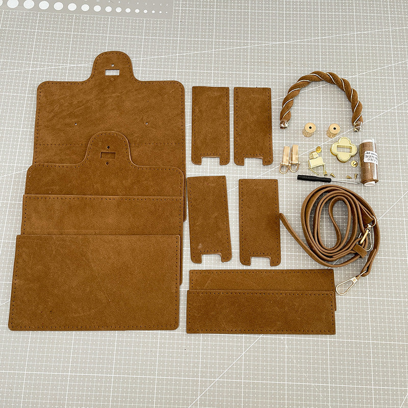 Handmade| Suede small square bag