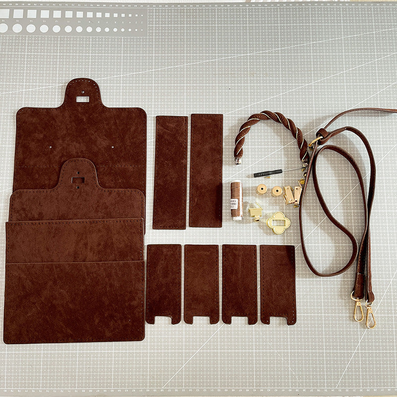 Handmade| Suede small square bag