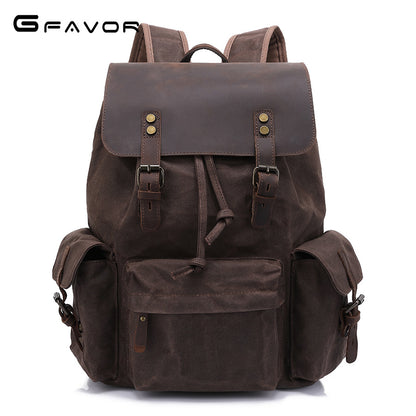 Outdoor Wear-resistant Canvas Backpack