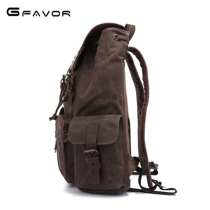 Outdoor Wear-resistant Canvas Backpack