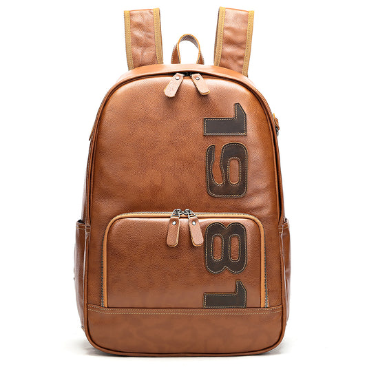 Genuine Leather Large Capacity Retro Backpack