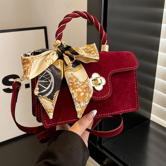 Handmade|  Suede small square bag