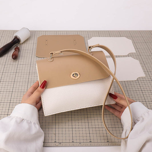 Handmade|  Color-block crossbody bag