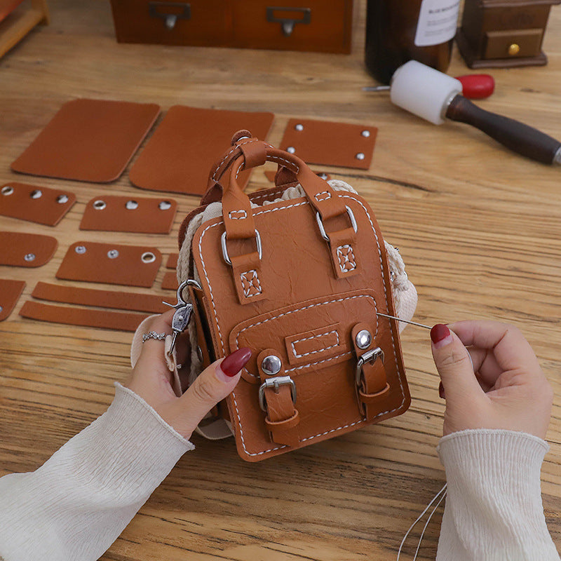 Handmade vintage messenger bag DIY kit - perfect for gifts or carrying essentials