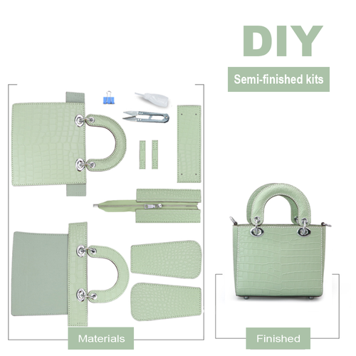 Krokodilleder Textur Handtasche DIY handgefertigtes Material Kit