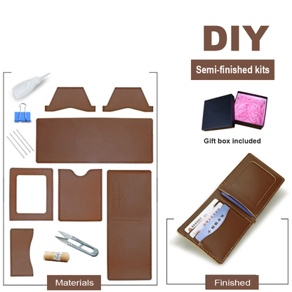 Handmade wallet men diy homemade 2 in 1