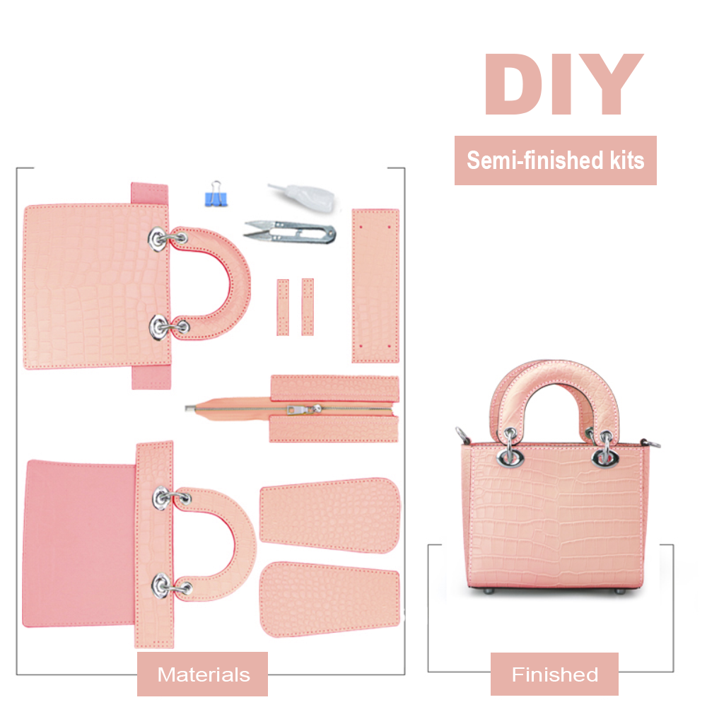 Krokodilleder Textur Handtasche DIY handgefertigtes Material Kit