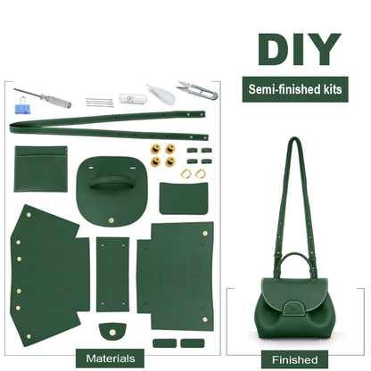 Handmade DIY Material Kit Top Layer Cowhide Shoulder Bag Tote Bag