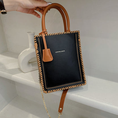 DIY-Materialset für eine handgefertigte gewebte Tasche mit Bären-Aufdruck 
