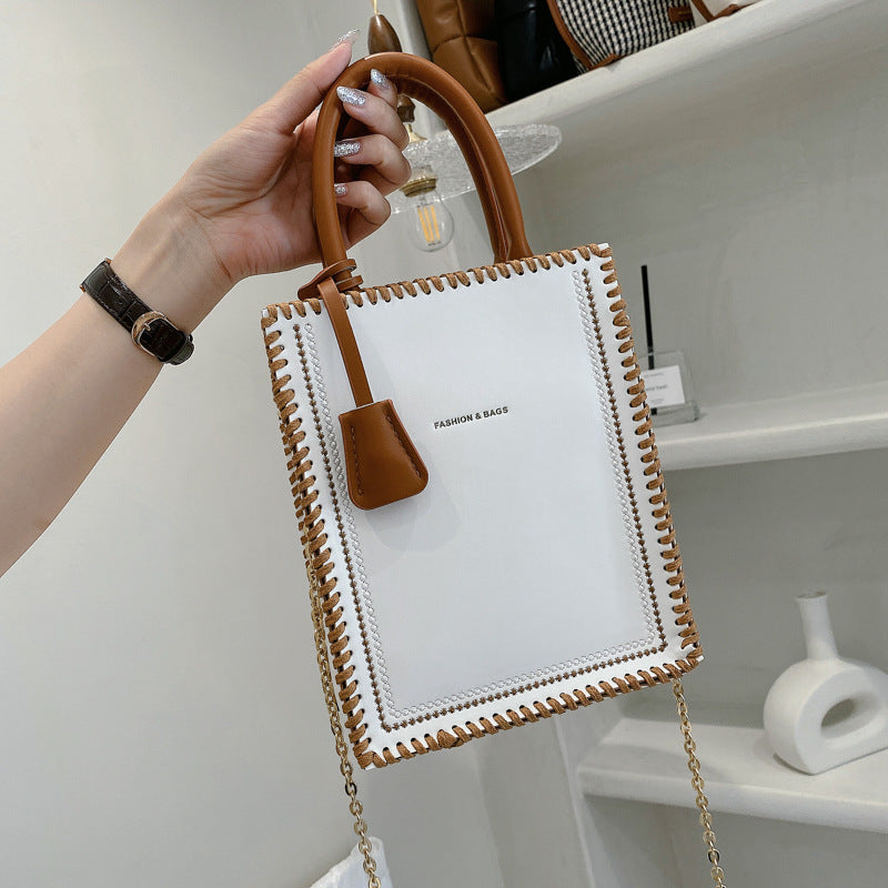 DIY-Materialset für eine handgefertigte gewebte Tasche mit Bären-Aufdruck 